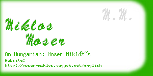 miklos moser business card